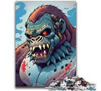 Jigsaws Puzzles 1000 Pieces for Teenagers Gifts Blue Cyborg Ape for Age 14+ Quiz Game Fun at Home Activities, Birthday Present,Travel Gifts 38x26cm