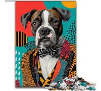 Jigsaws Puzzles 1000 Pieces for Teenagers Gifts Boxer Dog, Learning Educational for Is Ideal As A Gift for The Whole Family (Size 26x38cm)