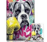 Jigsaws Puzzles 1000 Pieces for Teenagers Gifts Boxer Dog Puzzles,Game Toys Every Piece Is Unique - Challenging Family Fun Game (size 38x26cm)