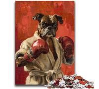 Jigsaws Puzzles 1000 Pieces for Teenagers Gifts Bulldog Boxing Teenager Jigsaw,Learning Educational Toys Family Games Unique Birthday And Gifts (75x50cm)