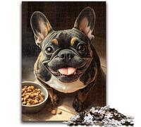 Jigsaws Puzzles 1000 Pieces for Teenagers Gifts Bulldog Eating 1000 Piece Puzzle,Educational Stress Relief Toy Gifts for Friends And Family (26x38cm)