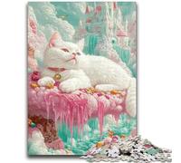 Jigsaws Puzzles 1000 Pieces for Teenagers Gifts Candy Cat Puzzles,Quiz Game for Is Ideal As A Gift for The Whole Family (50x75cm)