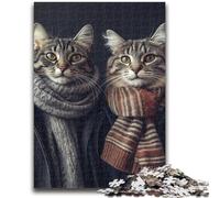 Jigsaws Puzzles 1000 Pieces for Teenagers Gifts Cat Couple Learning Educational Toy for Is Ideal As A Gift for The Whole Family 50x75cm
