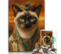 Jigsaws Puzzles 1000 Pieces for Teenagers Gifts Cat from An Aristocratic Family 1000 Pieces for Adults,Decompressing Intellectual Educational Toy Perfect Decoration (size 38x26cm)