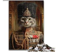 Jigsaws Puzzles 1000 Pieces for Teenagers Gifts Cat from An Aristocratic Family, Challenging Difficult with Fully Interlocking Randomly Shaped Pieces (Size 26x38cm)