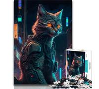 Jigsaws Puzzles 1000 Pieces for Teenagers Gifts Cat Human Teenager Jigsaw,learning Educational for Is Ideal As A Gift for The Whole Family 38x26cm