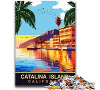 Jigsaws Puzzles 1000 Pieces for Teenagers Gifts Catalina Waterfront for Age 14+ Quiz Game Fun at Home Activities, Birthday Present,Travel Gifts (size 50x70cm)