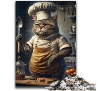 Jigsaws Puzzles 1000 Pieces for Teenagers Gifts Chef Cat Learning Educational Toy for Is Ideal As A Gift for The Whole Family 50x75cm