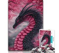 Jigsaws Puzzles 1000 Pieces for Teenagers Gifts Cherry Blossoms Japanese Dragon 1000 Pieces for Teenagers,Educational Games Home Decoration Birthday Present, Gifts, Wall Art (size 38x26cm)