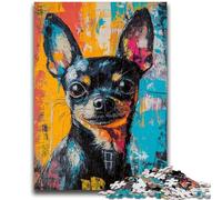 Jigsaws Puzzles 1000 Pieces for Teenagers Gifts Chihuahua Dog Jigsaw,learning Educational for Is Ideal As A Gift for The Whole Family (50x75cm)