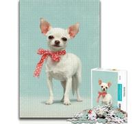 Jigsaws Puzzles 1000 Pieces for Teenagers Gifts Chihuahua,Learning Educational Toys Family Games Educational Game for Birthday,Chrismas (38x26cm)