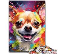 Jigsaws Puzzles 1000 Pieces for Teenagers Gifts Chihuahua Puzzles,Quiz Game for Is Ideal As A Gift for The Whole Family (50x75cm)