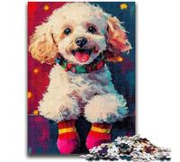 Jigsaws Puzzles 1000 Pieces for Teenagers Gifts Christmas Teddy Dog Puzzles for Teenagers,Unique Birthday And Gifts for And Age 14 Years Up (50x75cm)