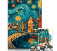 Jigsaws Puzzles 1000 Pieces for Teenagers Gifts City Under The Night Sky,Help The Brain Exercise Addictive Toys to Cultivate Patience Enhance Memory (75x50cm)