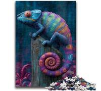 Jigsaws Puzzles 1000 Pieces for Teenagers Gifts Color Chameleon Teenager Jigsaw,Stress Reliever Staycation Kill Time Home Decoration Toys (38x26cm)