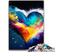 Jigsaws Puzzles 1000 Pieces for Teenagers Gifts Colorful Heart Learning Educational Toy for Is Ideal As A Gift for The Whole Family 26x38cm