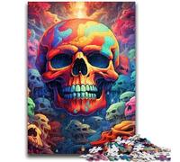 Jigsaws Puzzles 1000 Pieces for Teenagers Gifts Colorful Skulls Teenager Jigsaw,learning Educational for Is Ideal As A Gift for The Whole Family (50x75cm)