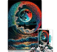 Jigsaws Puzzles 1000 Pieces for Teenagers Gifts Colorful Waves Puzzles for Teenagers,Unique Birthday And Gifts for And Age 14 Years Up 38x26cm
