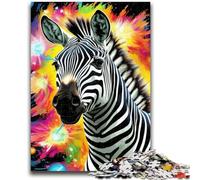 Jigsaws Puzzles 1000 Pieces for Teenagers Gifts Colorful Zebras Adult Puzzles,Toys Educational Games Stress Relieving Unique Birthday And Gifts (75x50cm)