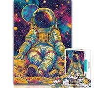 Jigsaws Puzzles 1000 Pieces for Teenagers Gifts Colour Astronauts Teenager Jigsaw,Stress Reliever Staycation Kill Time Home Decoration Toys 38x26cm