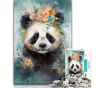 Jigsaws Puzzles 1000 Pieces for Teenagers Gifts Colourful Baby Panda Adult Puzzles,Stress Reliever Staycation Kill Time Parent-child Interaction (size 75x50cm)