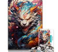 Jigsaws Puzzles 1000 Pieces for Teenagers Gifts Colourful Graffiti Flying Dragon Adult Puzzles,Toys Educational Games Stress Relieving Unique Birthday And Gifts 26x38cm