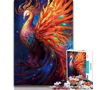 Jigsaws Puzzles 1000 Pieces for Teenagers Gifts Colourful Phoenix Bird 1000 Pieces for Teenagers,Stress Reliever Staycation Kill Time Parent-child Interaction (size 38x26cm)