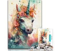 Jigsaws Puzzles 1000 Pieces for Teenagers Gifts Colourful Unicorn Baby Teenager Jigsaw,learning Educational for Is Ideal As A Gift for The Whole Family 38x26cm