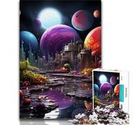 Jigsaws Puzzles 1000 Pieces for Teenagers Gifts Colourful Universe 1000 Piece Puzzle,Suitable for Desktop Decoration for And Age 14 (size 38x26cm)