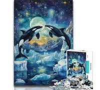 Jigsaws Puzzles 1000 Pieces for Teenagers Gifts Cosmic Blue Whale,Toys Educational Games Stress Relieving Unique Home Decor And Gifts (38x26cm)