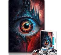 Jigsaws Puzzles 1000 Pieces for Teenagers Gifts Cosmic Red Eye 1000 Pieces for Teenagers,Quiz Game for Is Ideal As A Gift for The Whole Family (size 75x50cm)