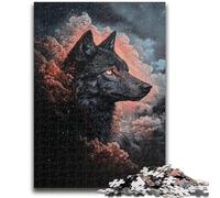 Jigsaws Puzzles 1000 Pieces for Teenagers Gifts Cosmic Wolf Puzzles for Teenagers,Unique Birthday And Gifts for And Age 14 Years Up (38x26cm)