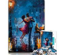 Jigsaws Puzzles 1000 Pieces for Teenagers Gifts Couple Dancing Oil Painting 1000 Piece Puzzle,Suitable for Desktop Decoration for And Age 14 (size 75x50cm)