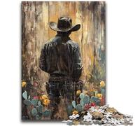 Jigsaws Puzzles 1000 Pieces for Teenagers Gifts Cowboy Oil Painting 1000 Piece Puzzle,Perfect for Game Nights, Colorful Toy for Home Gift (75x50cm)
