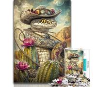 Jigsaws Puzzles 1000 Pieces for Teenagers Gifts Cowboy Snake Teenager Jigsaw,Stress Reliever Staycation Kill Time Home Decoration Toys 38x26cm