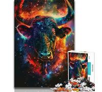 Jigsaws Puzzles 1000 Pieces for Teenagers Gifts Cows in The Stars Teenager Puzzles,Family Entertainment Toys with Matching Poster And Trivia Sheet (size 75x50cm)
