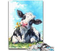 Jigsaws Puzzles 1000 Pieces for Teenagers Gifts Cows on The Grassland Relax Games Educational Game for Birthday, Chrismas for And Age 14 Years Up 50x75cm