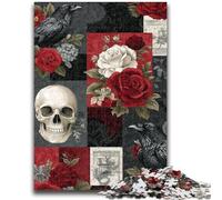 Jigsaws Puzzles 1000 Pieces for Teenagers Gifts Crow Skeleton 1000 Piece Puzzle,Perfect for Game Nights, Colorful Toy for Home Gift (38x26cm)