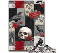 Jigsaws Puzzles 1000 Pieces for Teenagers Gifts Crow Skeleton, Toys Educational Games Stress Relieving Parent-child Interaction 50X75CM