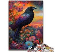 Jigsaws Puzzles 1000 Pieces for Teenagers Gifts Crows And Flowers Family Entertainment Toys Educational Game for Birthday, Chrismas for Ages 14+ 50x75cm