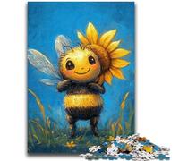 Jigsaws Puzzles 1000 Pieces for Teenagers Gifts Cute Baby Bee Puzzles for Teenagers,Unique Birthday And Gifts for And Age 14 Years Up (38x26cm)