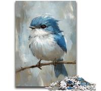 Jigsaws Puzzles 1000 Pieces for Teenagers Gifts Cute Little Blue Bird Help The Brain Exercise Addictive Toys to Cultivate Patience A Work of Art 50x75cm