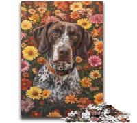 Jigsaws Puzzles 1000 Pieces for Teenagers Gifts Dalmatian in The Flowers Help The Brain Exercise Addictive Toys to Cultivate Patience A Work of Art 26x38cm