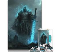Jigsaws Puzzles 1000 Pieces for Teenagers Gifts Death Knight,Help The Brain Exercise Addictive Toys to Cultivate Patience Enhance Memory 38X26CM