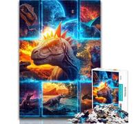 Jigsaws Puzzles 1000 Pieces for Teenagers Gifts Dinosaur Collage Adult Puzzles,Decompressing Intellectual Educational Toy Perfect Decoration 50x75cm