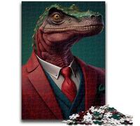Jigsaws Puzzles 1000 Pieces for Teenagers Gifts Dinosaur Suit Animal Help The Brain Exercise Addictive Toys to Cultivate Patience A Work of Art 26x38cm