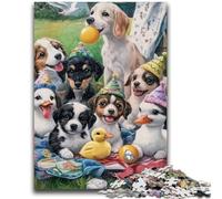 Jigsaws Puzzles 1000 Pieces for Teenagers Gifts Dog Picnic 1000 Piece Puzzle,Educational Stress Relief Toy Gifts for Friends And Family (26x38cm)