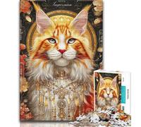 Jigsaws Puzzles 1000 Pieces for Teenagers Gifts Dreamy Maine Coon Puzzles for Adults,Fun Present & Activity for Home,Toy for Rainy Days 75x50cm