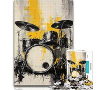 Jigsaws Puzzles 1000 Pieces for Teenagers Gifts Drum Set Oil Painting,Family Entertainment Toys Is Ideal As A Gift for The Whole Family 38x26cm