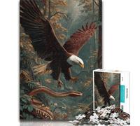 Jigsaws Puzzles 1000 Pieces for Teenagers Gifts Eagle Teenager Puzzles,Family Entertainment Toys with Matching Poster And Trivia Sheet (size 75x50cm)